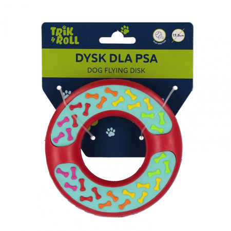 Dysk dla psa 13,8cm czerwony TRIK&ROLL 560676