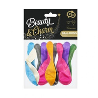 Balony 12 10SZTUK METALIK BEAUTY&CHARM