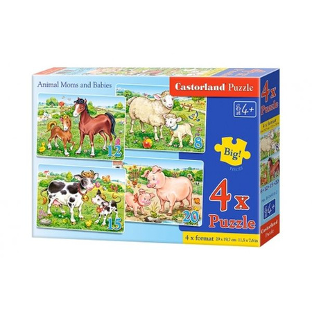 Castorland Puzzle  4w1 B-04416 Animals moms and babies