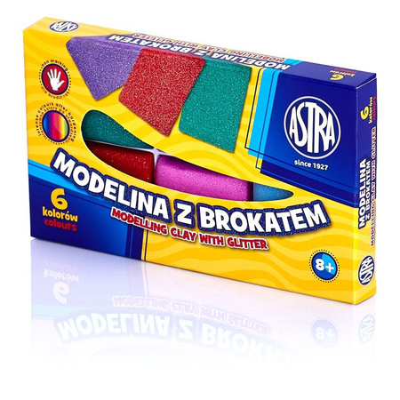MODELINA  ASTRA Z BROKATEM 6 KOLORÓW