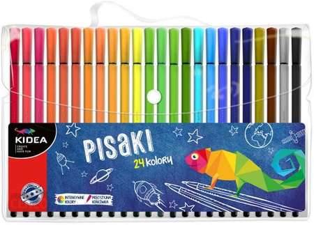 Kidea Flamastry w etui 24 kolory