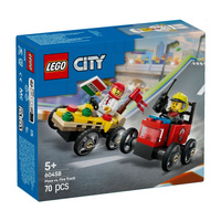 LEGO® City 60458 Zestaw wyścigówek: pizza kontra wóz strażacki