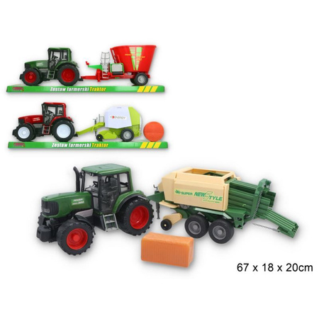 TRAKTOR Z MASZYNA ROLNICZA