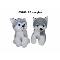 PIES HUSKI 2 ASST GLOS 20CM 163882