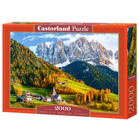 Castorland Puzzle 2000 el. Church of St. Magdalena, Dolomites