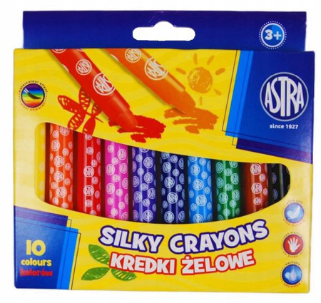 Kredki żelowe wykręcane SILKY ASTRA - 10 kolorów