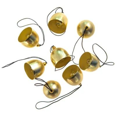 DZWONKI METALOWE VINTAGE 2,6 CM - ZŁOTE 8 SZT