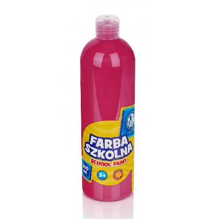 Farba Szkolna Plakatowa 500ml Różowa Astra