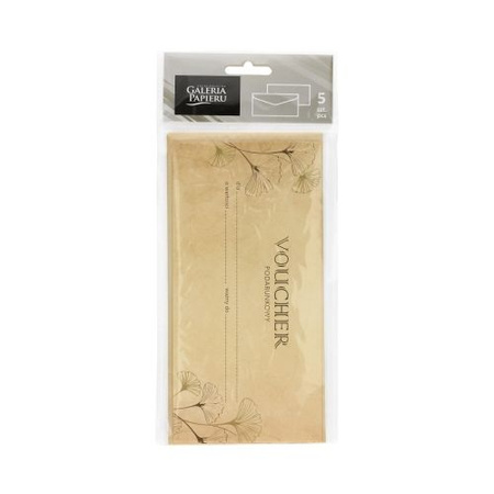Zestaw - voucher i koperta DL GINKGO., op/5szt.