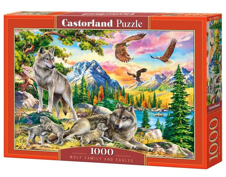 Castorland Puzzle  1000 el. Wolf Family and Eagles