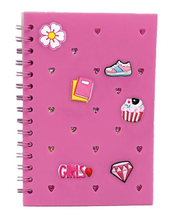 Notatnik z wpinkami różowy
