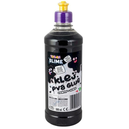 Klej w płynie czarny slime, papier, tektura PVA 500ml Tuban