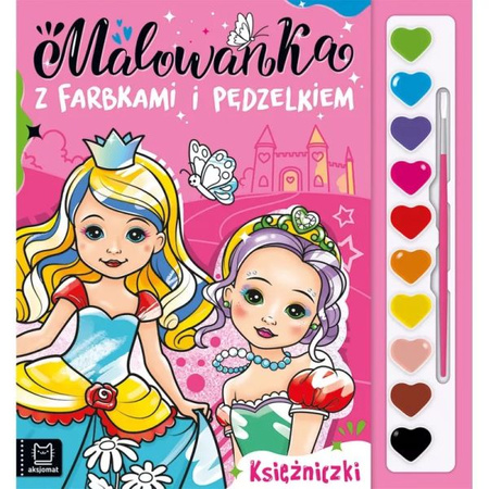 MALOWANKA Z FARBKAMI I PĘDZELKIEM   KSIĘŻNICZKI  