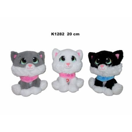 Pluszak KOT 3 KOLORY 20 CM GŁOS     168610