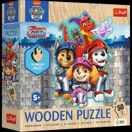 PUZZLE 50 DREWNIANE KONTUROWE PAW PATROL