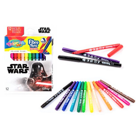 Flamastry 12 kolorów Colorino Disney Star Wars
