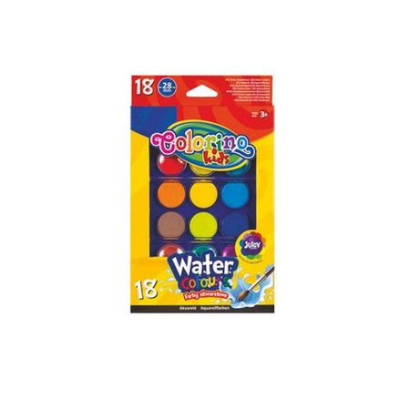 FARBY 18 KOLORÓW AKWARELOWE DUŻA PASTYLKA