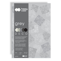 Happy color Blok kreatywny- deco GREY odcienie szarości, A4-170g