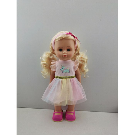 Lalka Julka chodząca różowa Anek