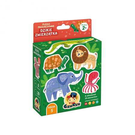 CzuCzu Puzzle progresywne Dzikie zwierzątka.