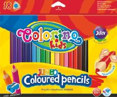 KREDKI 18 KOLORÓW TRÓJKĄTNE JUMBO+TEMPERÓWKA