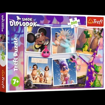 Puzzle -200 - Adventures of the Diplodocus Dragon / Human Film Smok Diplodok