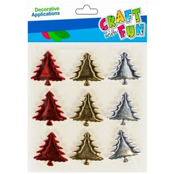 OZDOBA BN NAKLEJKI MET CHOINKA MIX 9SZT CF12 288