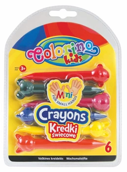 KREDKI 6KOLORÓW ZWIERZĄTKA ŚWIECOWE