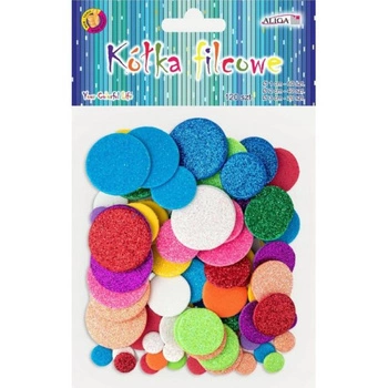 Kółka piankowe filcowe KPB-2211 brokatowe op.mix 120szt.