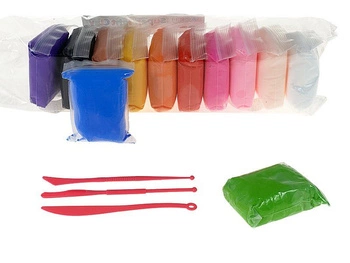 Zestaw piankoliny, 12 kolorów; waga całości ok. 100g, 26x4x4cm (1 kolor - 6x4x2cm), PPB