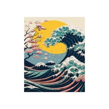 OBRAZ DO WYKLEJANIA PLASTELINĄ -DUŻA  FALA