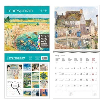 Kalendarz 2026 ścienny 30x30 Impresjonizm