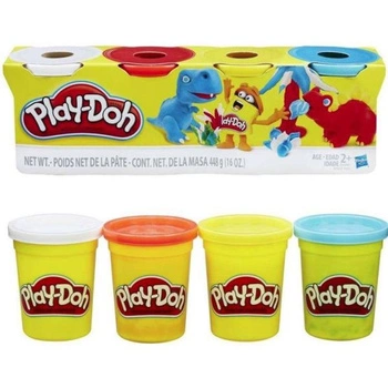 Play-Doh Zestaw 4 pack ciastolin 4 Podstawowych Kolorów w tubie
