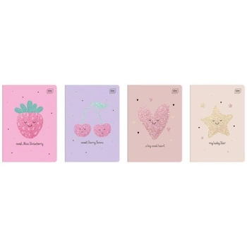 Zeszyt A5 16 kartek kolorowa 3linia 70g Glitter Interdruk