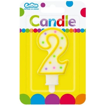 ŚWIECZKA KROPECZKA 2 MIX KOLORÓW