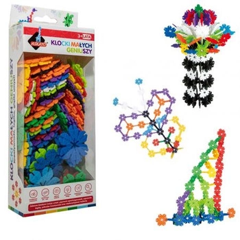 Klocki małych geniuszy Kwiatki kartonik Askato