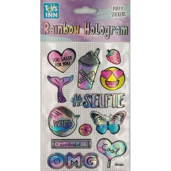 Naklejki rainbow hologram - selfie