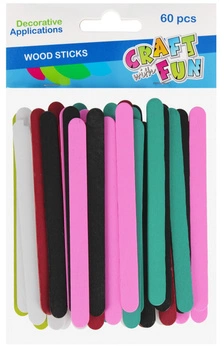 Patyczki dekoracyjne drewniane kolorowe CRAFT WITH FUN 567311