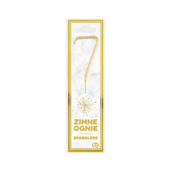 Zimne ognie Cyfra 7 - złota, 17 cm