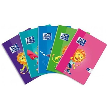 Oxford Zeszyt A5/16k Linia podwójna kolorowa (czerwono-niebieska) / trzy linia  LION