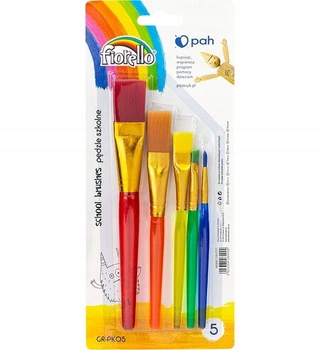 Pędzle szkolne kolorowe 5 szt. GR-PK05 FIORELLO