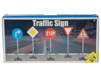 zestaw 5 znaków drogowych, 53x26x13cm