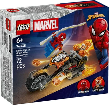 Klocki LEGO Marvel Spider-Man kontra Ghost Rider na motocyklu 76335