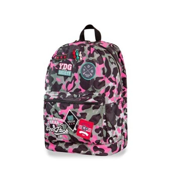 Coolpack Cross Plecak młodzieżowy CAMO PINK (BADGES) Moro różowe