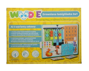 DREWNIANA ŁAMIGŁÓWKA 3W1