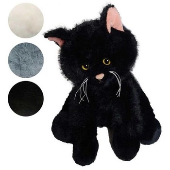 Kot pluszowy siedzący 33cm 3 kol. bez naszyjnika