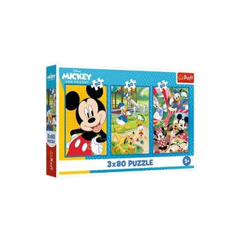 Puzzle Disney 3 x 80 el. Ekipa Myszki Miki