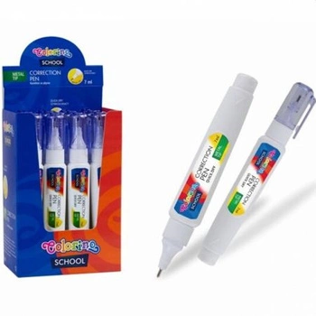 Korektor w długopisie z metalową końcówką 7 ml, Colorino@