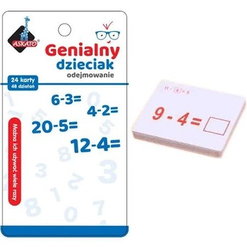 Fiszki arytmetyczne Genialny Dzieciak do nauki odejmowania