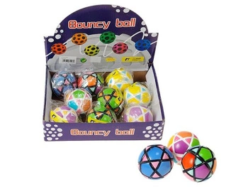 piłeczka piankowa 6,3cm dobrze odbijająca się, display 12szt; 25x18x6cm